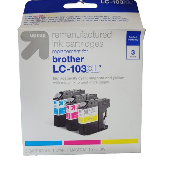 Brother LClc103XL 3 Color Printer Ink Cartridge Remanufactured (Up&Up) - Picture 1 of 2